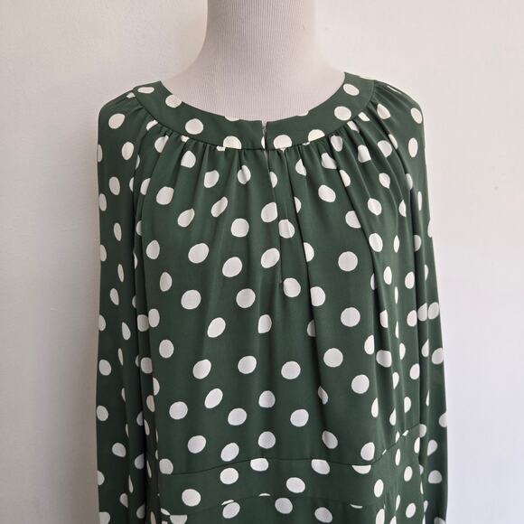 Boden Portia Polka Dot Dress Retro Professional Workwear Green Women 14 - Picture 6 of 14
